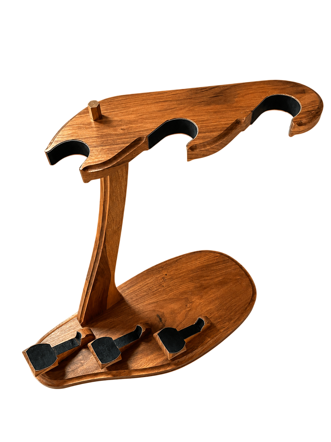 Wooden Gun Rack for Three Firearms