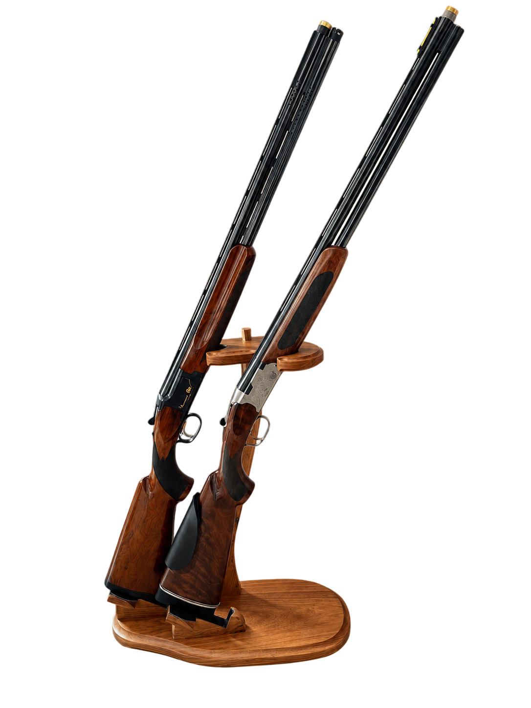 Wooden Gun Rack for Two Firearms